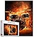 Tucocoo Flaming Instrument Jigsaw Puzzles for Adults 1000 PiecesRock and Roll Jazz Drum Kit Jigsaw Puzzle Art 20 x 27 Inches Colorful DIY Puzzles for Home Decoration Family Puzzle Perfect for Game Nights - Image 2