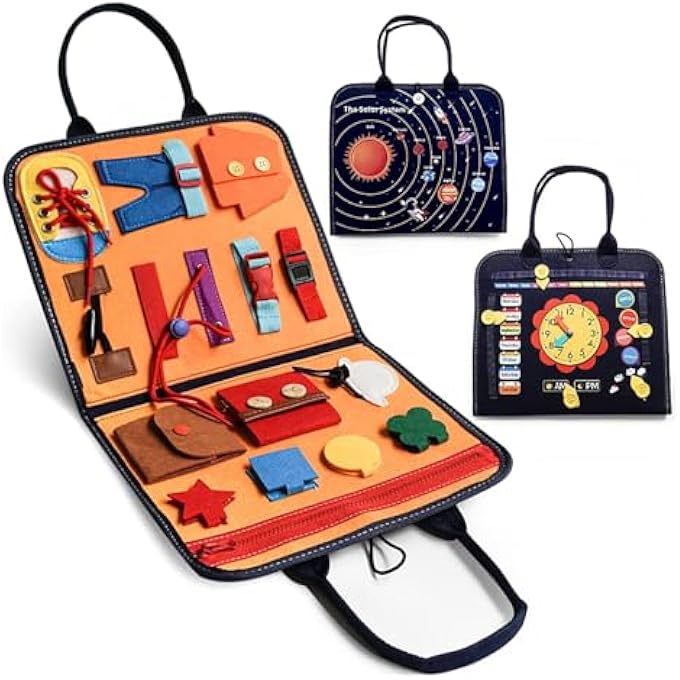 BUSY BOARD MONTESSORI TODDLER SENSORY TRAVEL FOR TODDLERS AND YOUNG CHILDREN 3+ YEARS OLD - Image 2