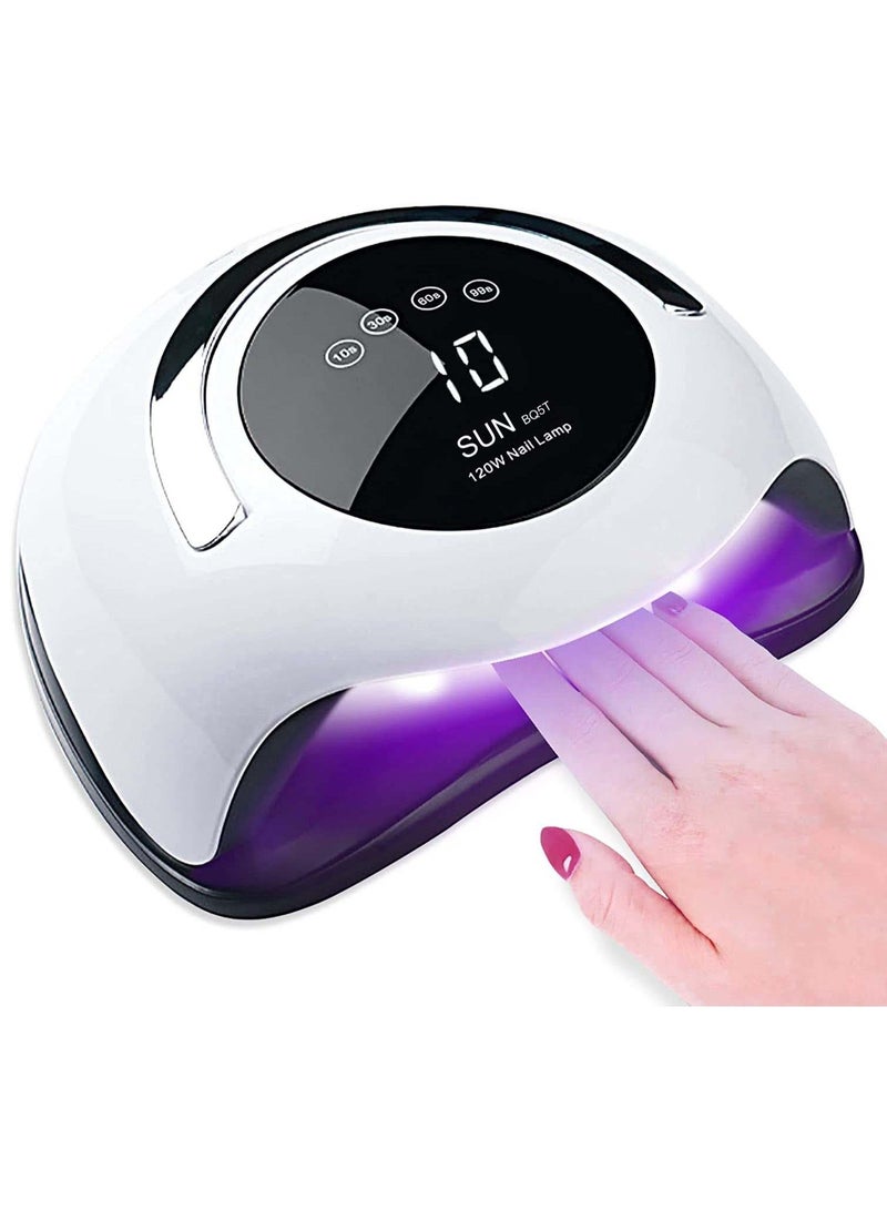 Sun UV LED Nail Lamp, Professional Gel Nail Polish Lamp, Faster Nail Dryer with Touch Screen Portable Handle and Automatic Sensor, Nail Art light Tools for Fingernail&Toenail - Image 1