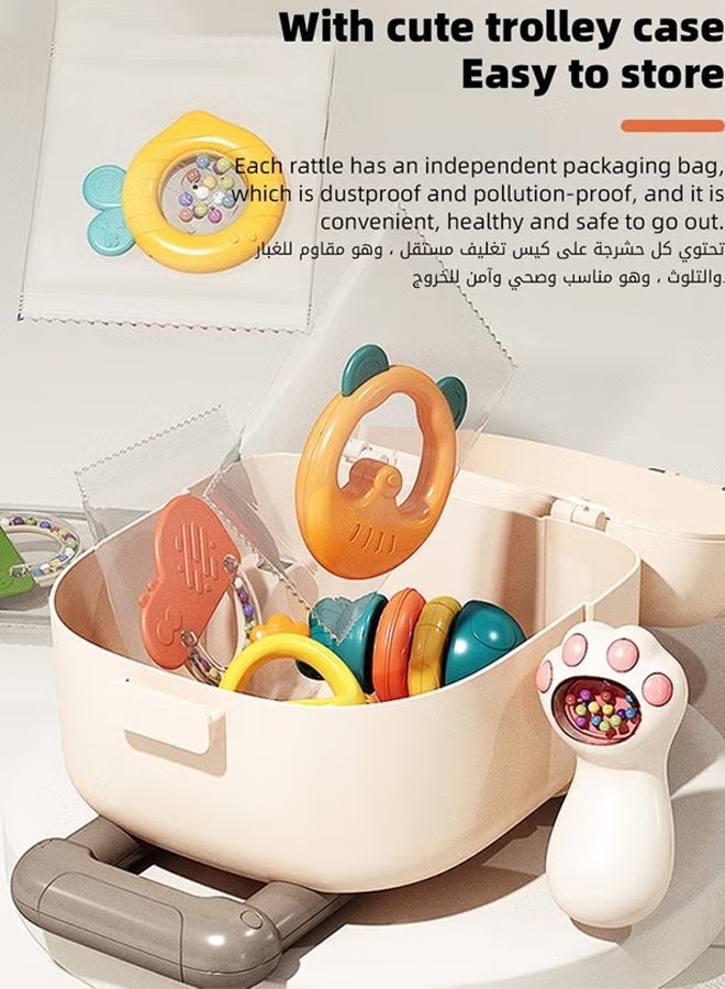 MIXDE 10 PCS Baby Rattle Toy, Infant Teething Toys, Baby Teethers Set With Storage Box, Baby rattle toys,Babies Toys Gifts for Boys And Girls. Early Educational Toy Set - Image 4