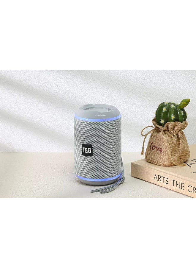 T&G Portable Wireless Bluetooth Speaker With LED Light Grey - Image 3