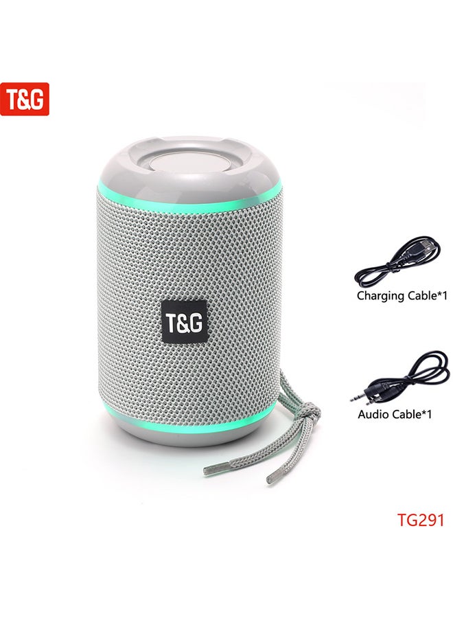 T&G Portable Wireless Bluetooth Speaker With LED Light Grey - Image 2