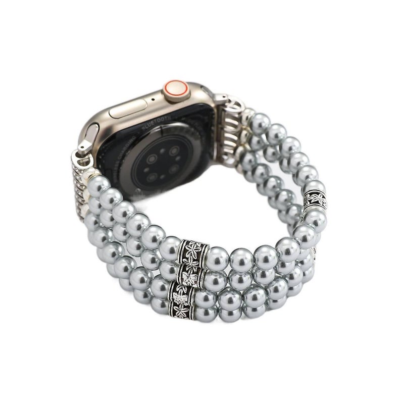 Pink Resin Bracelet Strap Smartwatch Band Compatible with Apple Watch with Adjustable Fit Replacement Strap for Daily Wear - Image 3