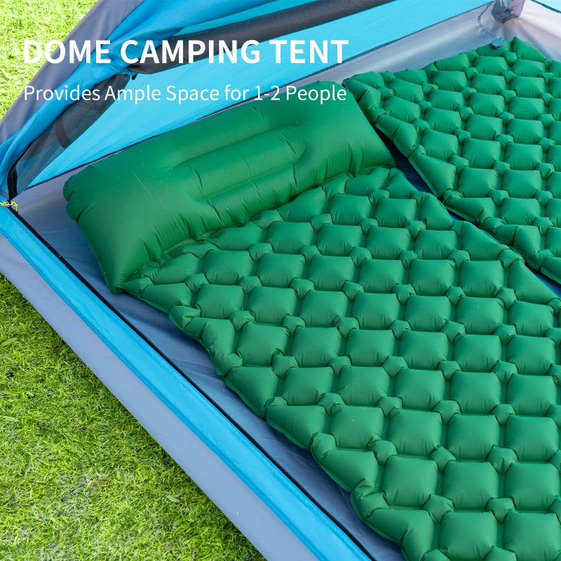 JELUCAMP 1/2 Person Dome Tents for Camping, Lightweight Portable Single Backpacking Tent, Small Easy Setup Outdoor Waterproof Camping Hiking Tent for Adults, 2 Person Tent, Blue - Image 3