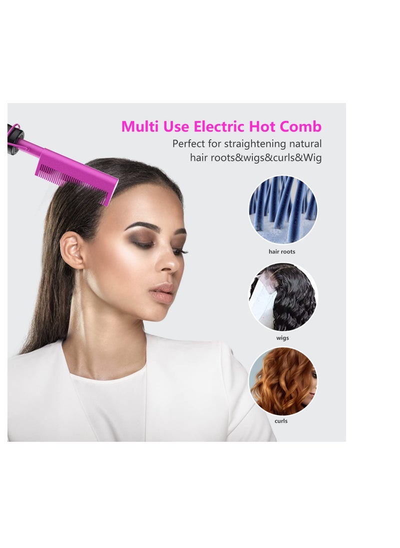 DAN Technology - DAN Technology Dual Voltage Ceramic Pressing Comb - 450°F Fast Heating Mini Straightener for Lace Front Wigs and Black Women's Hair - Image 1