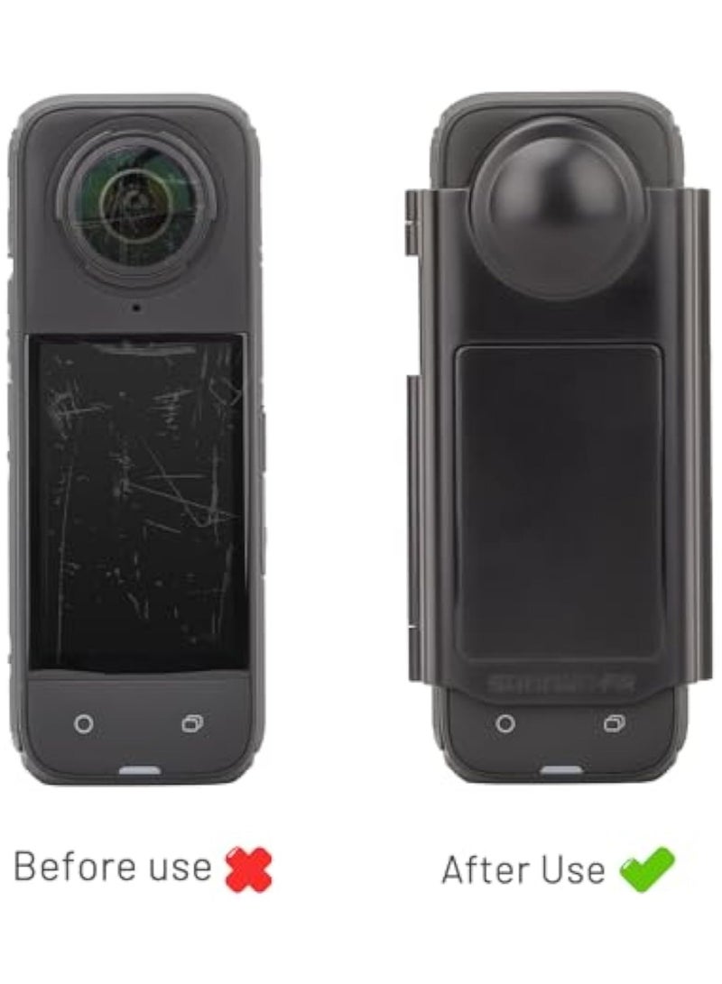 Zikra Protective Cover Case for Insta 360 X4, Combine Lens Guard and Screen Protection, Anti-Drop and Dust-Proof, Lens Protective Kit for Insta360 X4 Accessories - Image 2