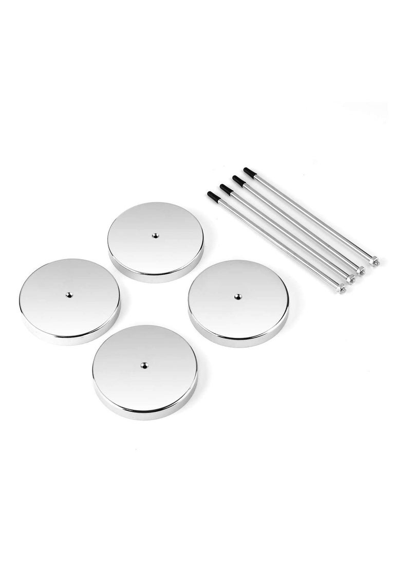 Pack of 4 Stainless Steel 140mm / 5.5inch Straight Rod Paper Memo Receipt Holder Bill Fork Spike Stick Desk Straight Rod 5.5 Inch Long for Bill Fork Stick and Paper Memo Holder Spike, 4 Pcs - Image 3