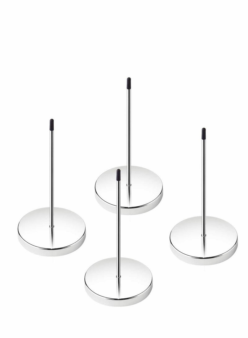 Pack of 4 Stainless Steel 140mm / 5.5inch Straight Rod Paper Memo Receipt Holder Bill Fork Spike Stick Desk Straight Rod 5.5 Inch Long for Bill Fork Stick and Paper Memo Holder Spike, 4 Pcs - Image 1