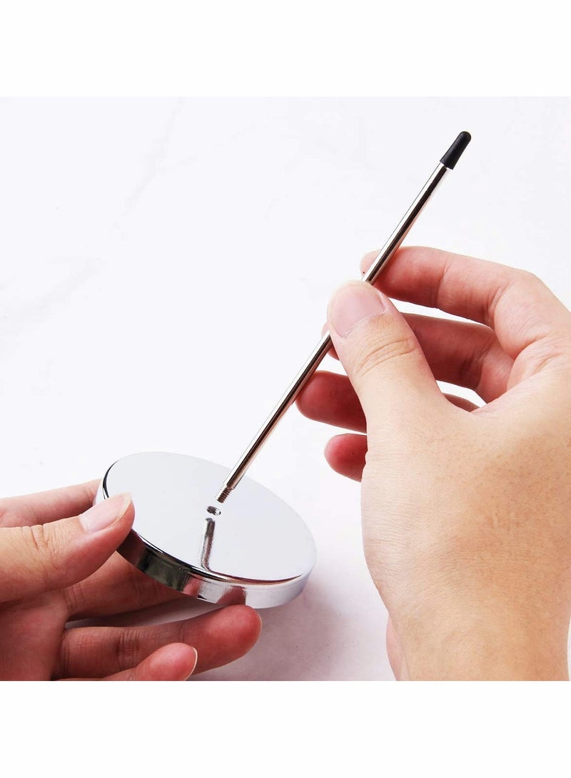 Pack of 4 Stainless Steel 140mm / 5.5inch Straight Rod Paper Memo Receipt Holder Bill Fork Spike Stick Desk Straight Rod 5.5 Inch Long for Bill Fork Stick and Paper Memo Holder Spike, 4 Pcs - Image 4