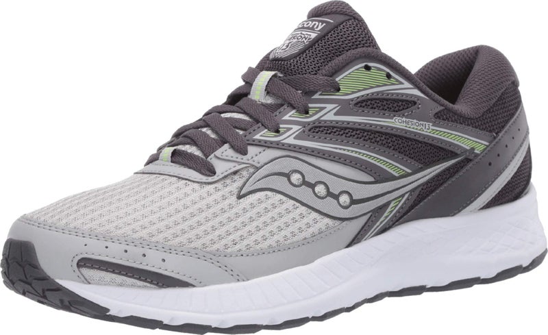 Saucony Men's Cohesion 13 Walking Shoe, Grey/Citron, 11.5 M US