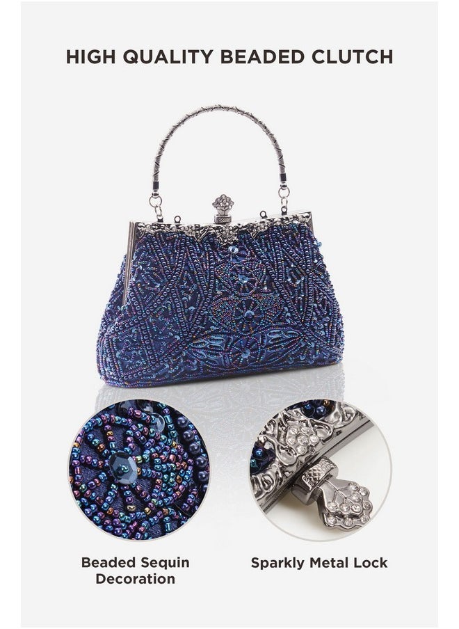 BABEYOND - Evening Clutch Purses For Women Vintage Evening Bag Accessories For Women Gatsby 1920S Beaded Sequin Pearl Clutch - Image 1