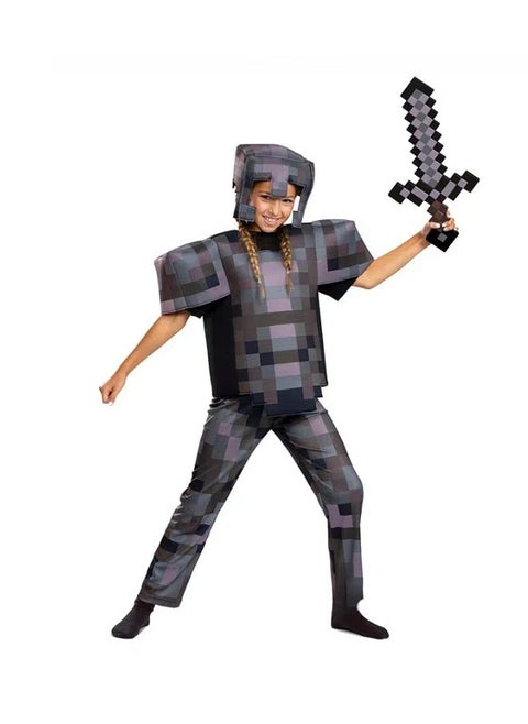 Minecraft Metal Armor Cosplay Game Characters Performance Costumes Hat + Top + Pants Three-Piece Set A gift for Minecraft fans