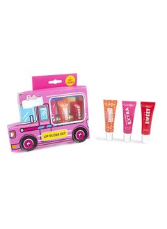 RMS Barbie Extra Lip Gloss – Pack Of 3 Fruity Flavors – Cherry, Strawberry, Peach – Lip Balm Set For Girls  - Image 1