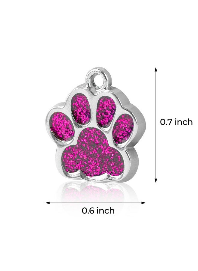 AUEAR - Animal Dog Cat Paw Print Charms Pendants Crystal Beads Glitter Footprint Snap Button For Diy Necklace Bracelet Jewelry Making (24 Pcs) - Image 1