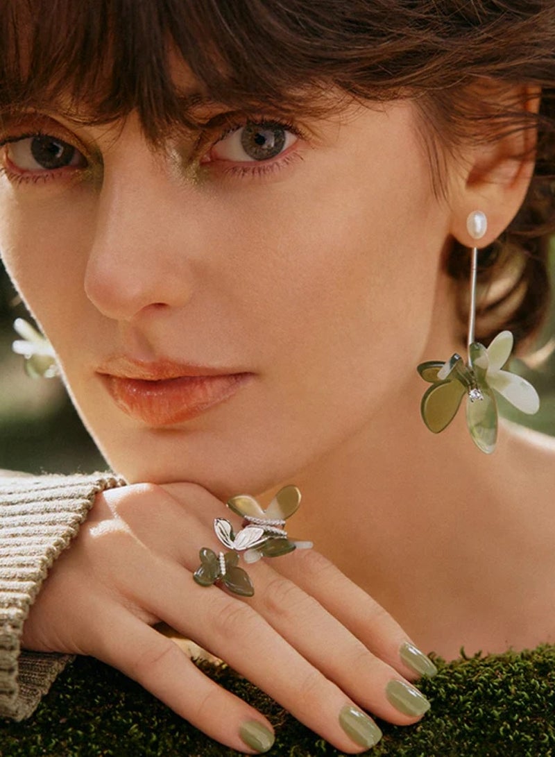 HEFANG erfly Garden Ring Open Ring - Image 3