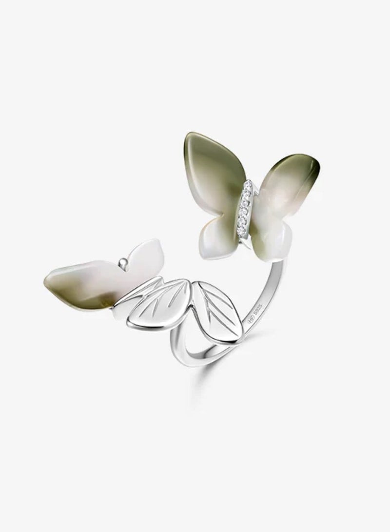 HEFANG erfly Garden Ring Open Ring - Image 1
