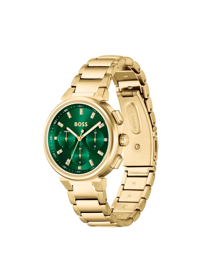 HUGO BOSS WATCH ROUND ANALOG WOMEN'S GREEN CASE WATCH - 1502679 - pzsku/ZEFE4A20652521FE6BE4CZ/45/_/1736338207/ab9345eb-87f6-47ca-935b-f36404e36f36