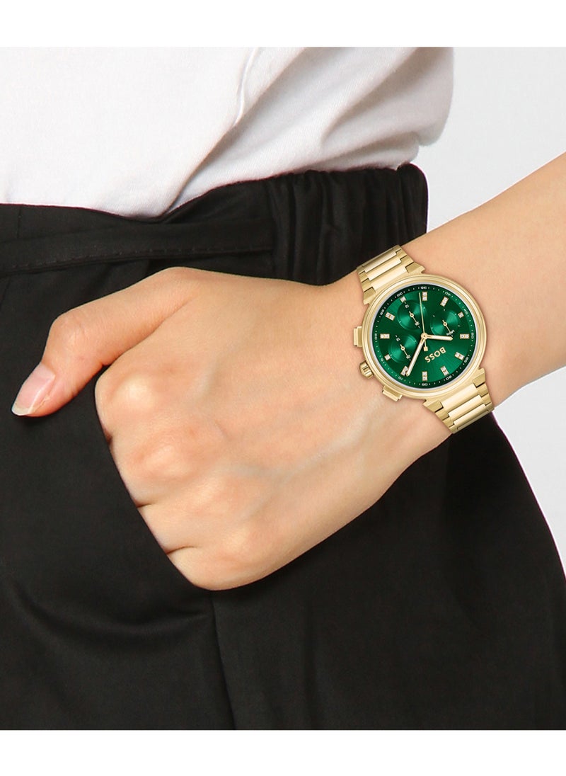 HUGO BOSS - HUGO BOSS WATCH ROUND ANALOG WOMEN'S GREEN CASE WATCH - 1502679 - Image 1