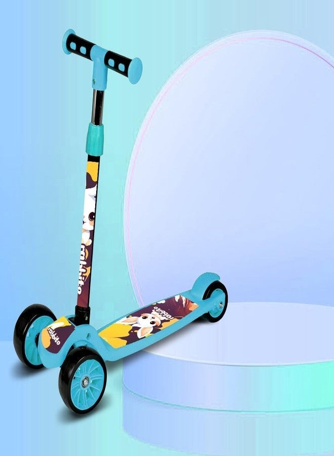 NOJTI سكوتر NOJTI Rider Pro Kick Scooter بعجلات عريضة من البولي يوريثان مزودة بإضاءة LED | سكوتر تزلج ثلاثي العجلات للأولاد والبنات من عمر سنتين إلى 12 سنة | ارتفاع قابل للتعديل بخمسة مستويات، وتصميم سهل الطي (أزرق - أسود) - Image 2