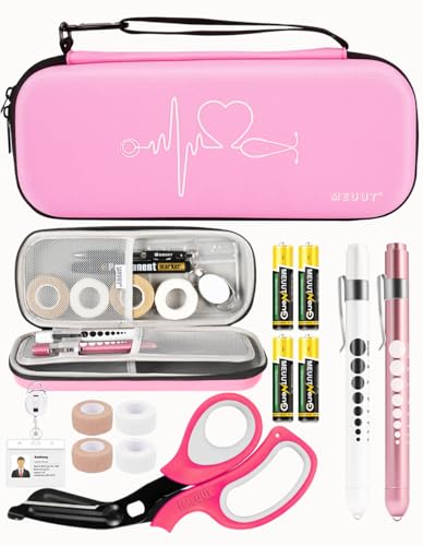 MEUUT 15 pcs Stethoscope Case Kits, Perfect Nurse Gift Include Stethoscope Case, Penlights, Medical Scissor, Bandage Wraps, Badge Holders for Nurse Student - Image 1