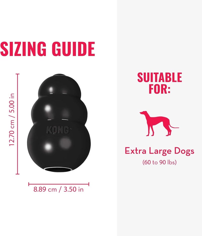 KONG Extreme Dog Toy - Durable Black Rubber Chew Toy for Extra Large Dogs - Ideal for Fetch and Chewing - Image 4