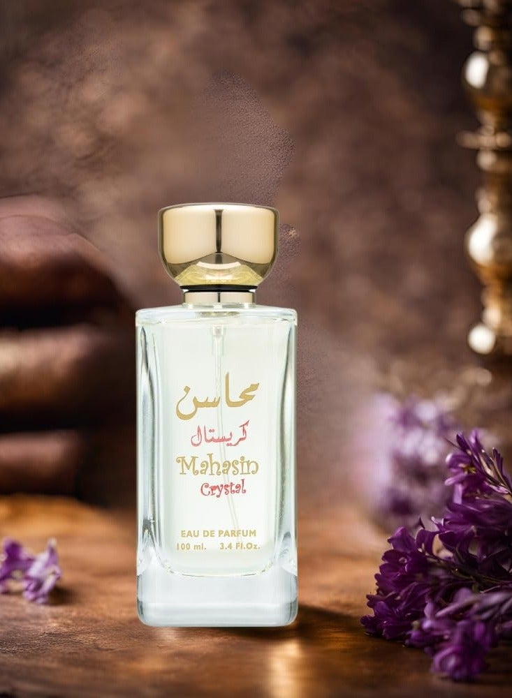 لطافة عطر محاسن كريستال EDP مع مزيل عرق مجاني داخل العبوة 100ملليلتر - Image 2