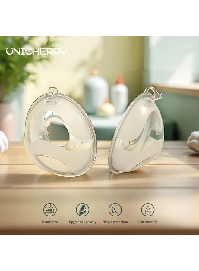 2pcs Reusable Double Sided Nursing Pads 5 41oz Capacity Hands Free Nipple Protection - Image 1