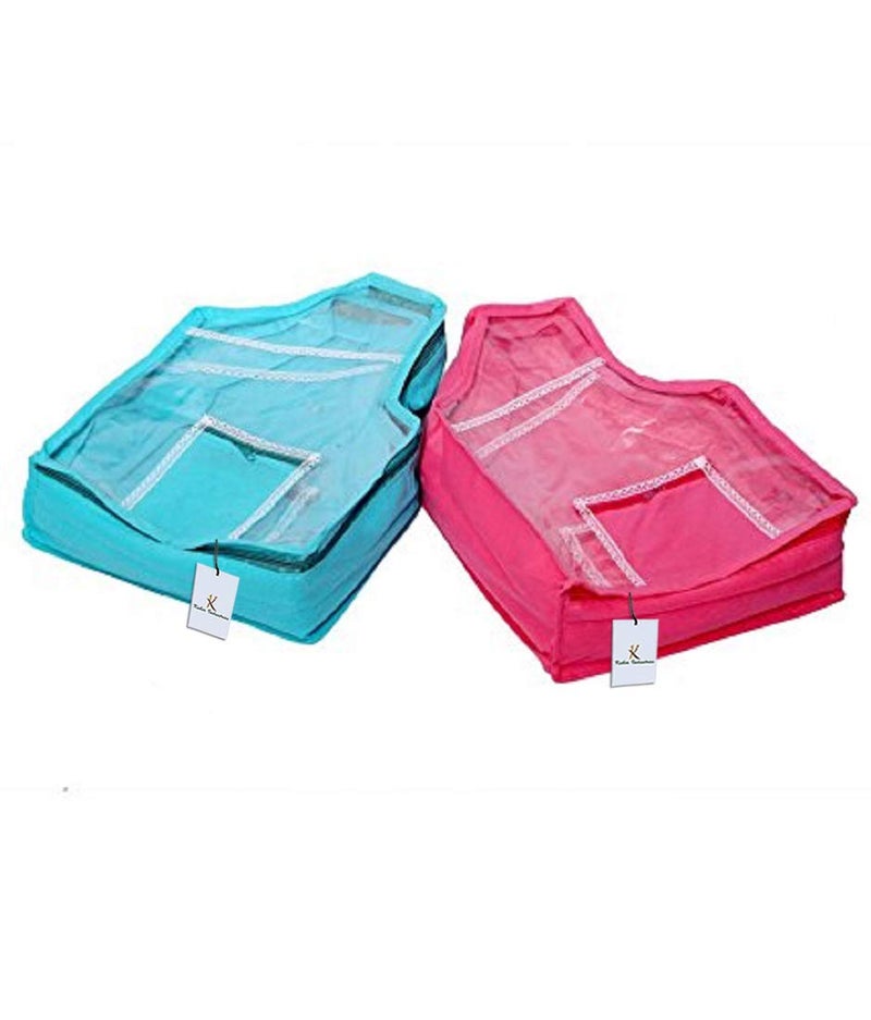 Kuber Industries Kuber Industries 2 Piece Non Woven Blouse Cover Set KI001462 Multicolour Standard - Image 1