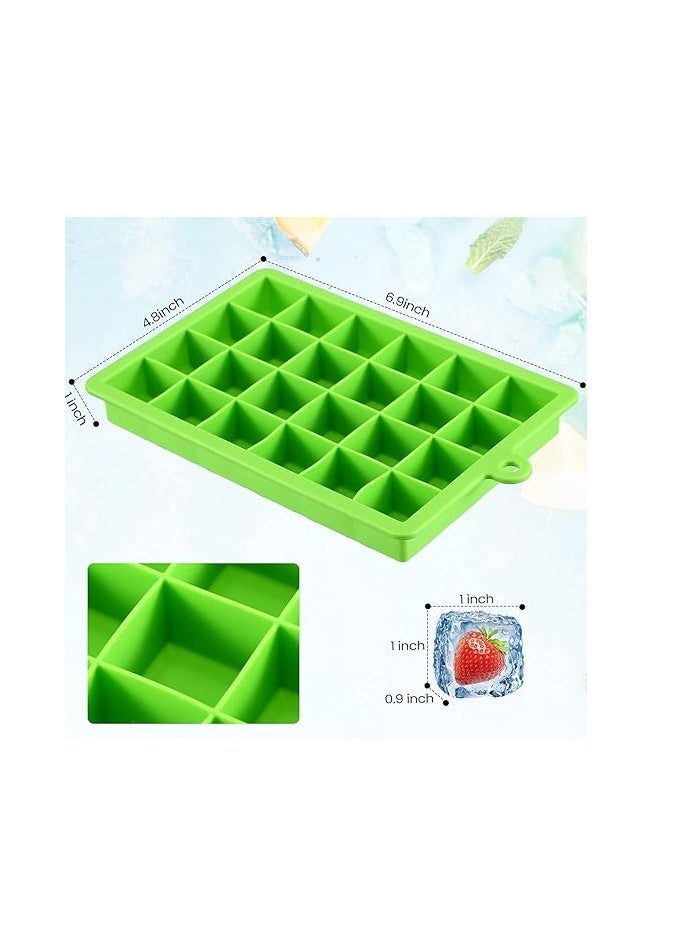 Ice Tray, Silicone Ice Cube Tray with Lid Square Ice Cubes Baking Mold BPA free Easy to Release for Juice Baby Food Chocolate 24 Holes Multicolor - pzsku/ZEFE4F50BBF47BB84620EZ/45/_/1730114554/b0f39d71-629d-46c3-af78-2a0580cf3909