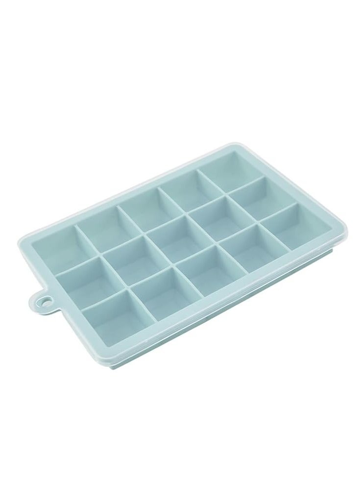 Ice Tray, Silicone Ice Cube Tray with Lid Square Ice Cubes Baking Mold BPA free Easy to Release for Juice Baby Food Chocolate 24 Holes Multicolor - Image 1