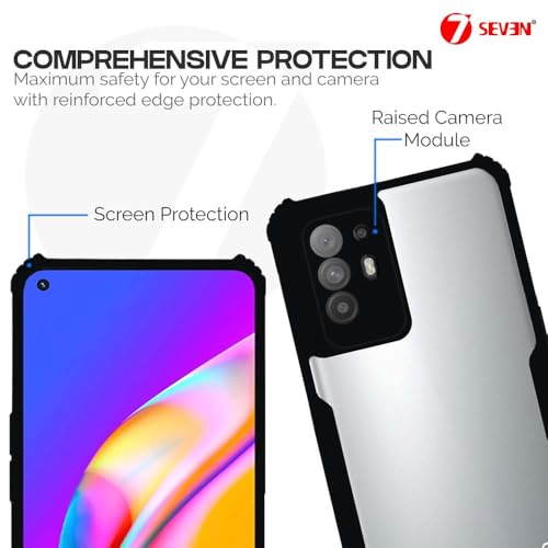 7-Seven 7SEVEN® Ipacky Back Cover for Oppo F19 Pro Plus 5G Mobile Back Case Shock Proof Design Camera Edges Protection Crystal Clear Phone Case Precise Cutouts Matte Black Soft Bumper Phone Cover - Image 3