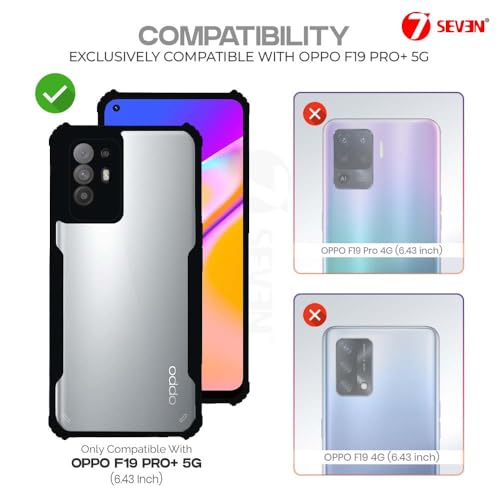 7-Seven 7SEVEN® Ipacky Back Cover for Oppo F19 Pro Plus 5G Mobile Back Case Shock Proof Design Camera Edges Protection Crystal Clear Phone Case Precise Cutouts Matte Black Soft Bumper Phone Cover - Image 2