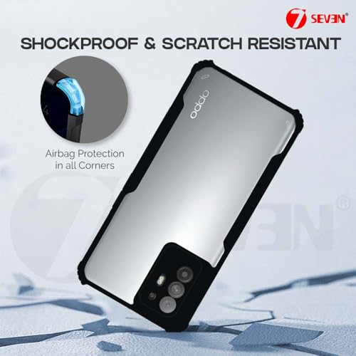 7-Seven 7SEVEN® Ipacky Back Cover for Oppo F19 Pro Plus 5G Mobile Back Case Shock Proof Design Camera Edges Protection Crystal Clear Phone Case Precise Cutouts Matte Black Soft Bumper Phone Cover - Image 4
