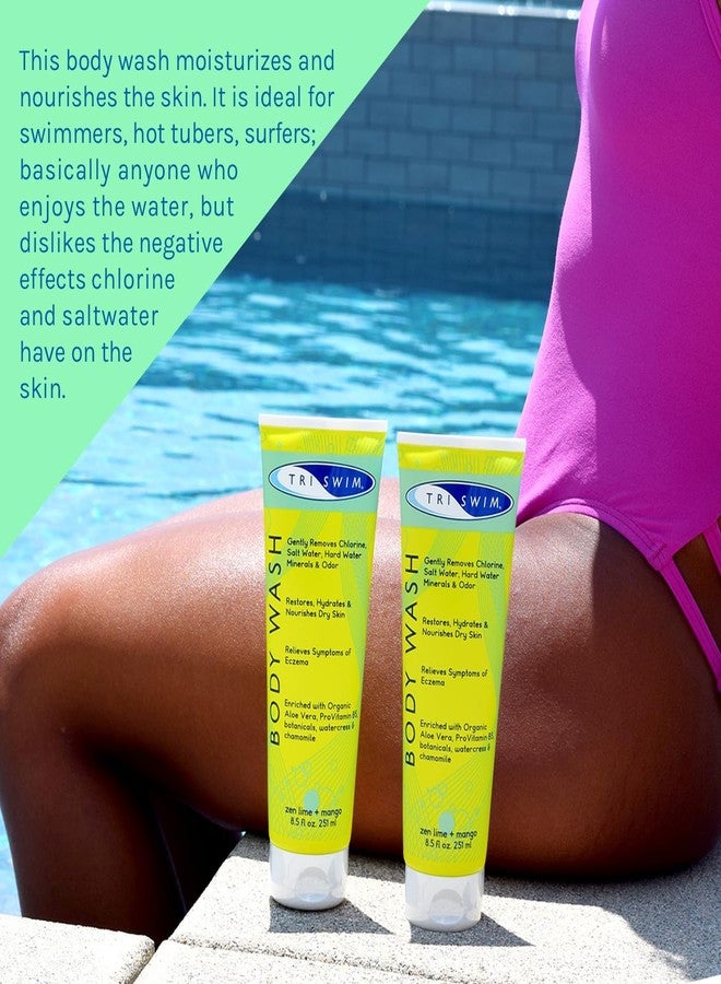 TRISWIM After Swim Chlorine Body Wash | Enriched with Aloe Vera, Watercress and Chamomile for Restoring, Hydrating, and Nourishing Skin | Relieves Dry and Itchy Skin | Perfect for Swimmers | Pack of 2 - Image 2