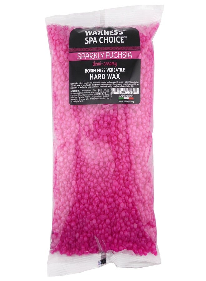 Waxness Spa Choice Hard Wax Medium Creamy Versatile Sparkly Fuchsia 2.2 lb 1kg - Image 1