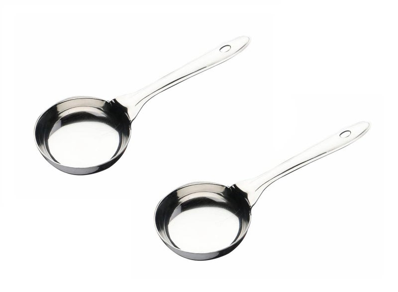 faas faas Kitchen Tool Heavy Gauge Mini Dosa ladleSauce ladleChilla ladleDosa Batter with Flat Base Kitchen Tools Set 2PCS  - Image 1