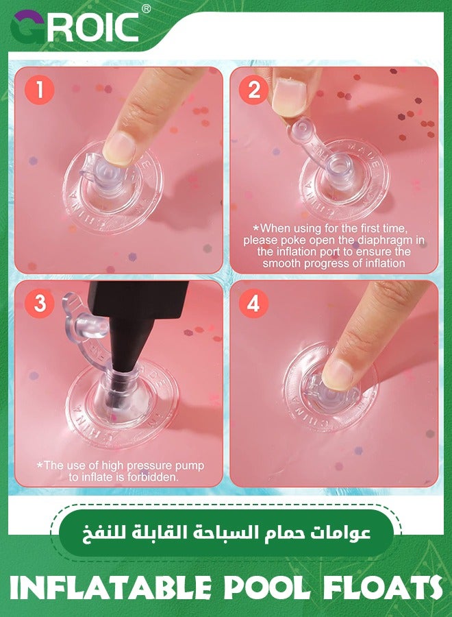 GROIC Heart Pool Float Inflatable Swim Rings, 47.3 Inch Bachelorette Party Pool Float Loungers Tube, Heart Shaped Summer Swimming Ring, Water Fun Beach Party for Adults - Image 5