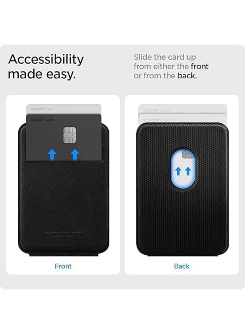 SYOSI Wallet with Stand for Mag-Safe, Magnetic Card Holder with Kickstand, Lightweight and Adjustable Tri-fold Wallet for iPhone 16/15/14/13/12 Pro Max, Black - Image 5