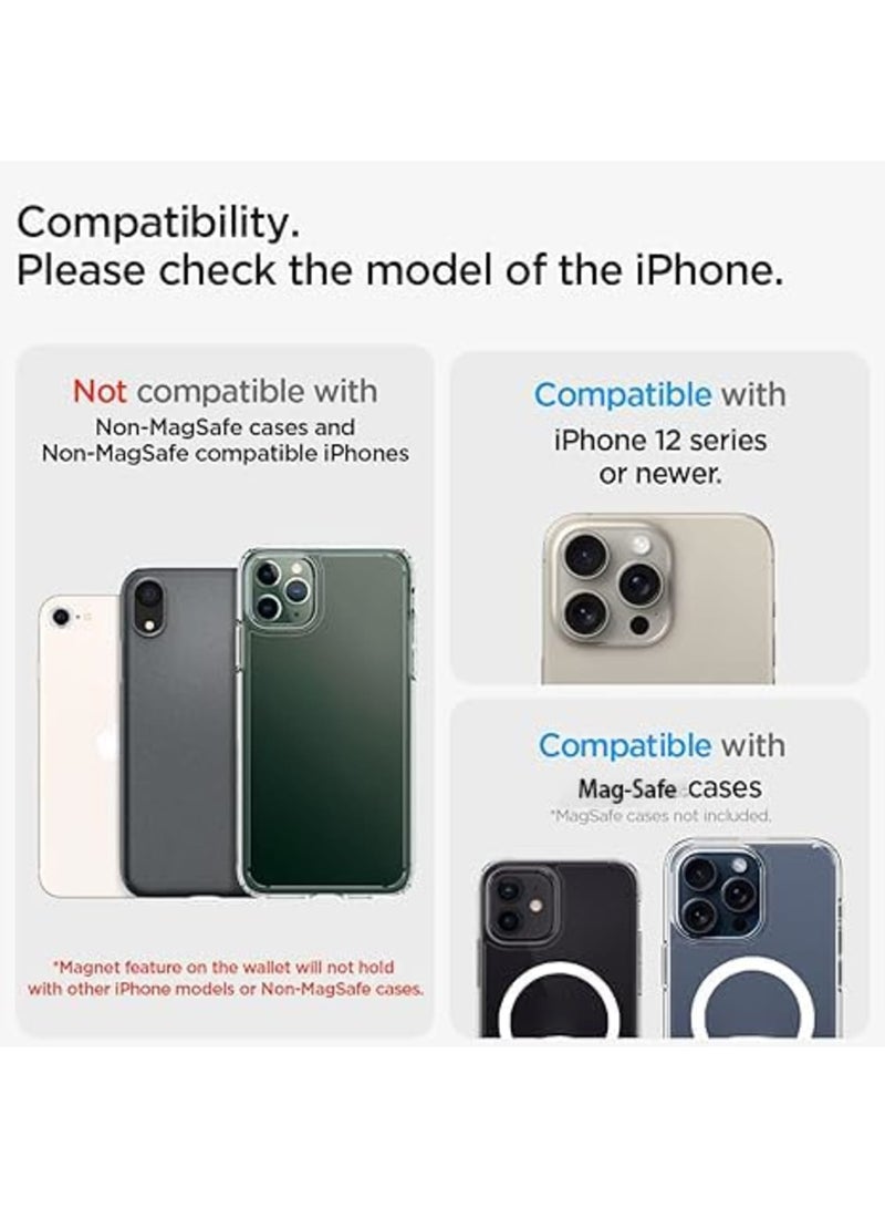 SYOSI Wallet with Stand for Mag-Safe, Magnetic Card Holder with Kickstand, Lightweight and Adjustable Tri-fold Wallet for iPhone 16/15/14/13/12 Pro Max, Black - Image 3