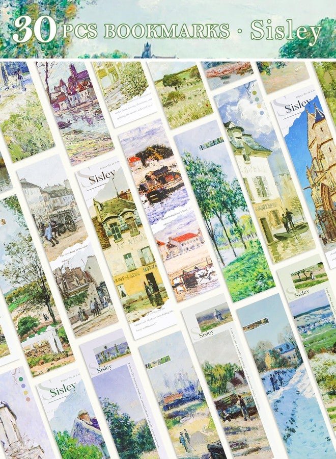 GAUENEEN 30 Pcs Paper Bookmarks, Art Works Bookmark Bulk for Book Lovers, Aesthetic Bookmarks Set for Women Men, Fun Book Lovers Gifts (Sisley) - Image 3