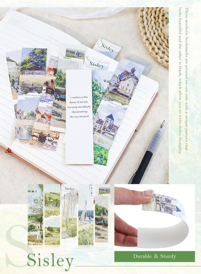 GAUENEEN 30 Pcs Paper Bookmarks, Art Works Bookmark Bulk for Book Lovers, Aesthetic Bookmarks Set for Women Men, Fun Book Lovers Gifts (Sisley) - Image 4