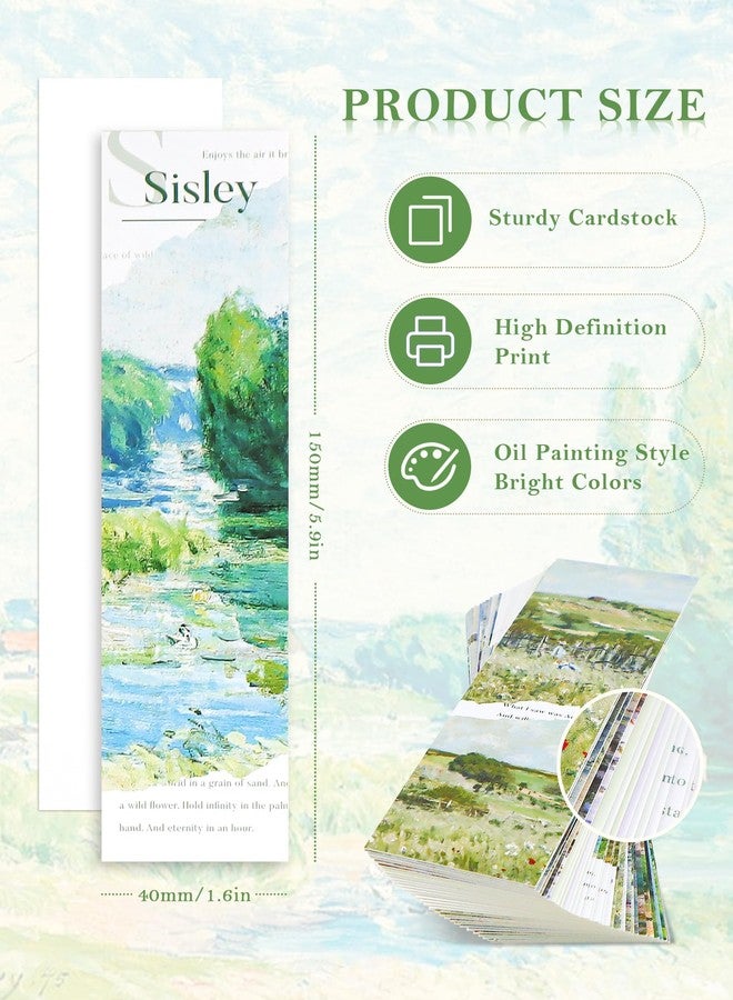 GAUENEEN 30 Pcs Paper Bookmarks, Art Works Bookmark Bulk for Book Lovers, Aesthetic Bookmarks Set for Women Men, Fun Book Lovers Gifts (Sisley) - Image 2