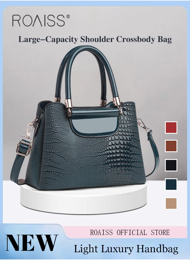 Crocodile Pattern Satchel for Women Large Capacity Light Luxury Crossbody Bag Ladies Elegant Handbag with Comfortable Handle and Hardware Parts - pzsku/ZEFE5427571D7FECB775FZ/45/_/1714013593/62c21be9-0da1-463d-b157-47bb706c33b1