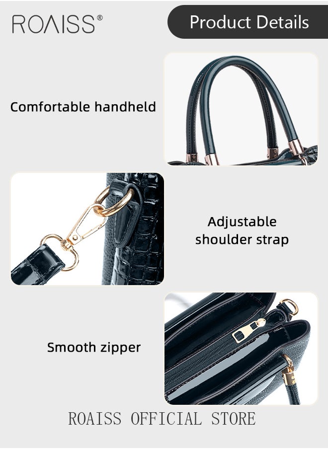 Crocodile Pattern Satchel for Women Large Capacity Light Luxury Crossbody Bag Ladies Elegant Handbag with Comfortable Handle and Hardware Parts - pzsku/ZEFE5427571D7FECB775FZ/45/_/1714013599/641a5a90-7bba-4b4e-9af3-412783528af6