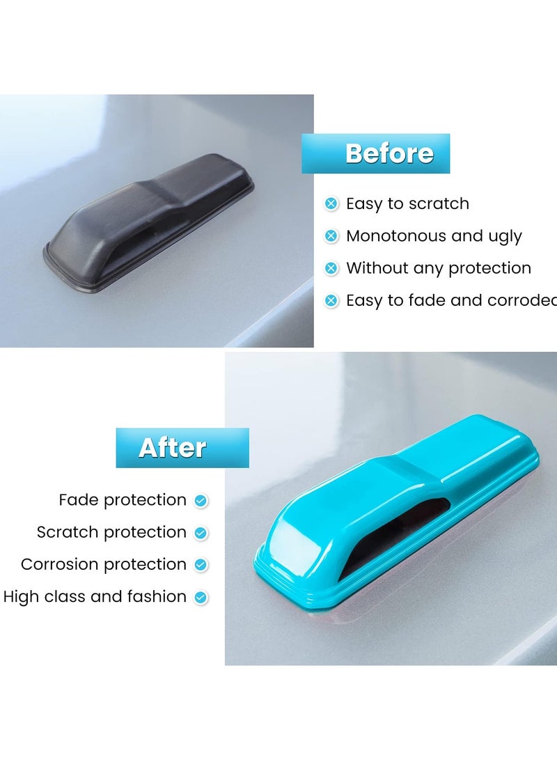 Bukela Exterior Hood Bonnet Cover Trim for Jeep Wrangler JL JLU Sports Sahara Freedom Rubicon Unlimited Gladiator JT 2-Door 4-Door (Light Blue, 2 Pieces) - Image 2