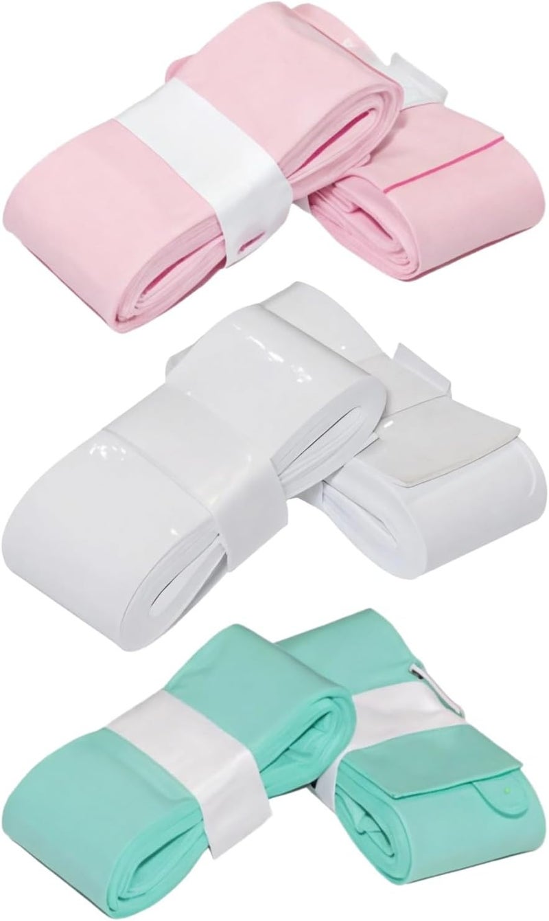 Cute Cat Paw Pu Leather Tennis Racket Overgrips, Sweat-Absorbing Non-Slip Replacement Tape, 6-Pack Kawaii Cat Design for Squash Rackets - Image 1