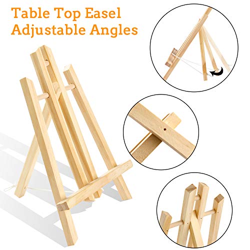 AROIC Wood Easels, Easel Stand for Painting Canvases, Art, and Crafts. (11.8 inch, 20 Pack), Tripod, Painting Party Easel, Kids Student Table School Desktop, Portable Canvas Photo Picture Sign Holder. - Image 3