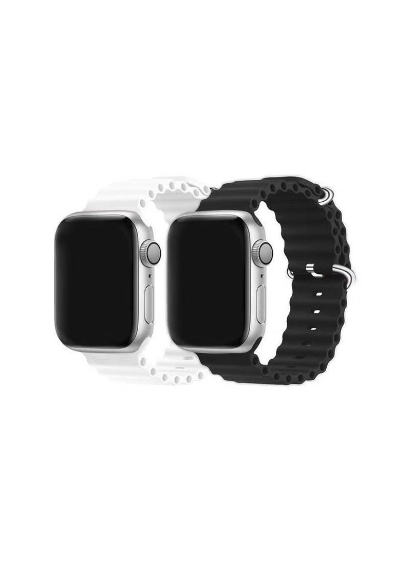 vesus 2pac Watch Ocean Band 49mm 45mm 44mm 42mm Soft Silicone Loop Strap for iWatch Series Ultra/8/7/SE/6/5/4/3/2/1
