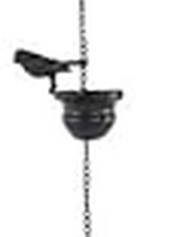 سلسلة مطر معدنية عتيقة من النحاس على شكل طائر لتزيين الخارج مع تأثير تدفق ماء رائع - Image 2