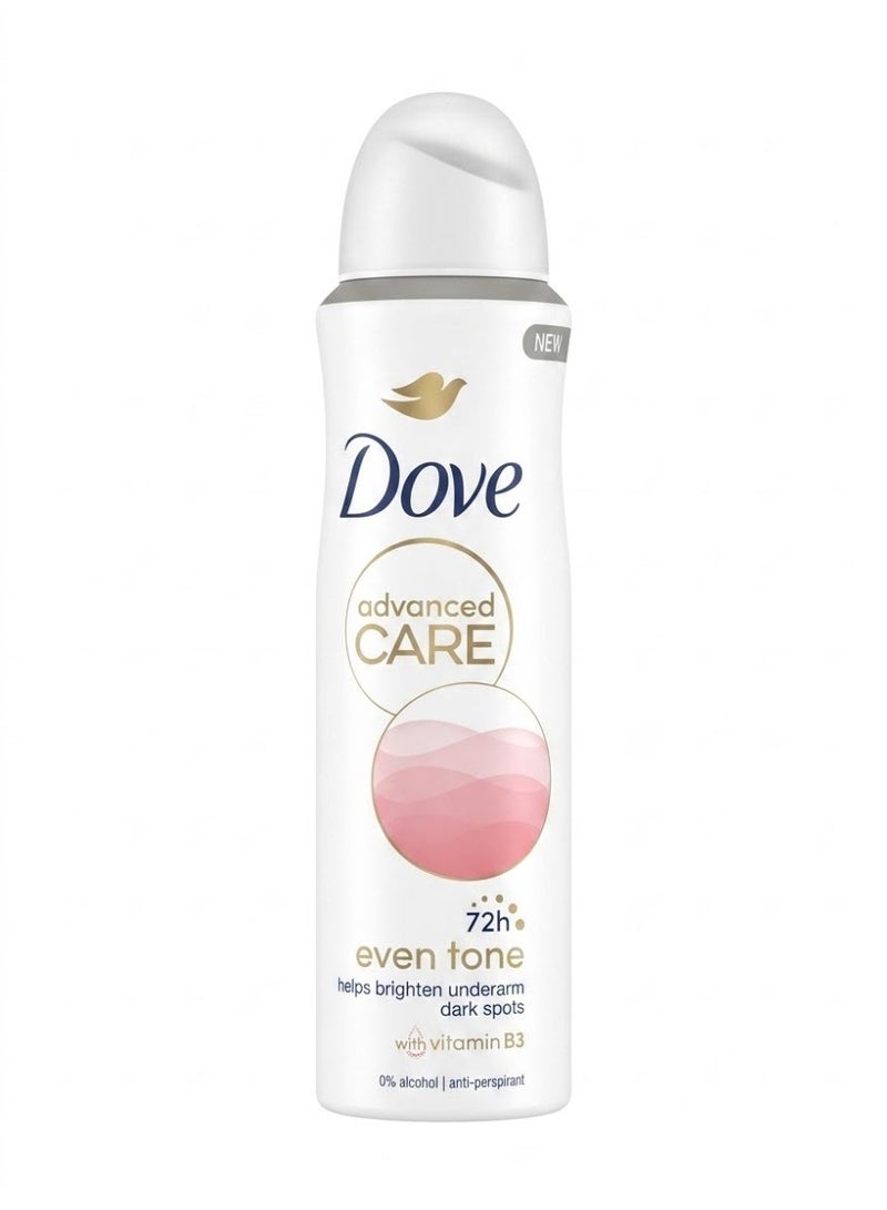 Dove Deodorant Spray Women's  Even Tone 150ml (Packaging may vary) - Image 1